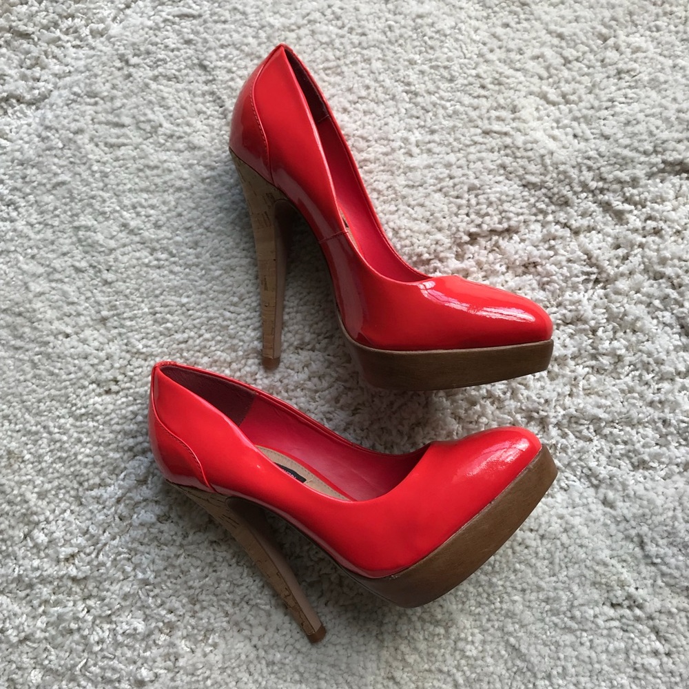 Red Leather Pumps